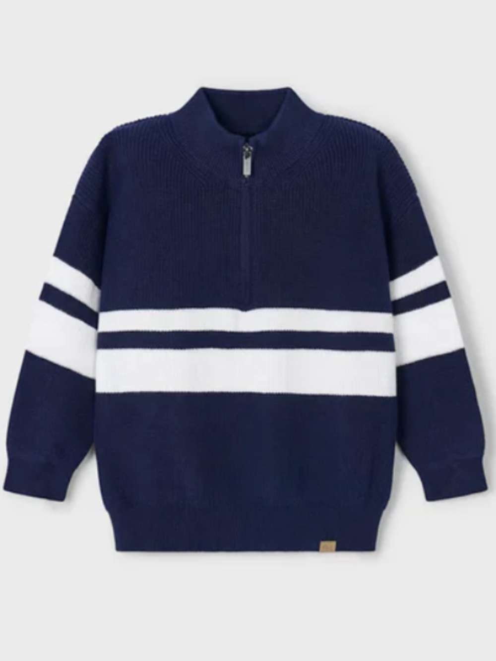 Boy Half-Zip Striped Sweater (Size 3T)
